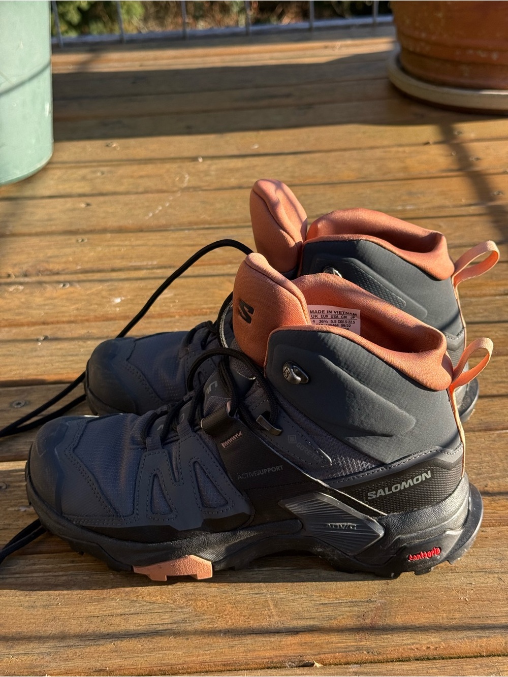 Salomon Women’s Hiking Boots in Gray and Rust